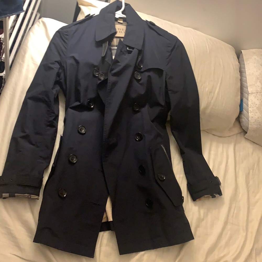 Burberry Brit Trench Coat Navy US sz 2 & UK sz 4